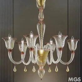 Lampadario Rigadin a sei luci