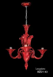 Red Kronleuchter drei Lichter