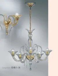 Lustre en cristal à cinq lumières