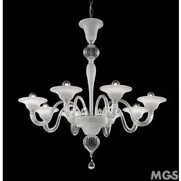 Lustre en cristal moderne et blanc