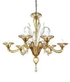 Lustre moderne dans de l'ambre