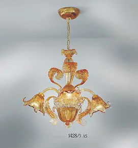 1428 lámpara de araña, 3 luces de color ámbar sumergida