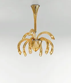 Lampadario serie 1202, 9 luci, colore ambra