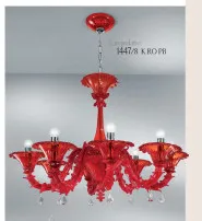 Araña de luces rojas a las ocho de